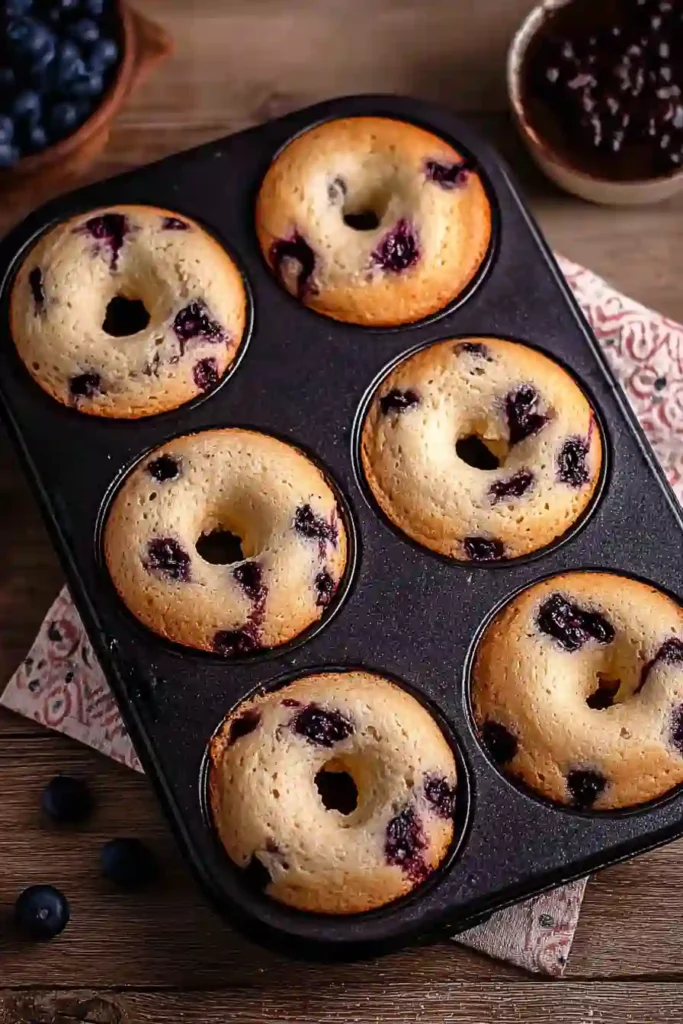 The Ultimate Blueberry Cake Donuts (Baked or Fried!) 17 Blueberry Cake Donuts step5