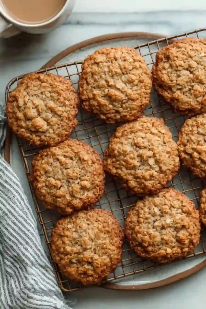 Protein Oatmeal Cream Pies That Taste Better Than Bakery 16 Freshly baked oatmeal cookies cooling on wire rack