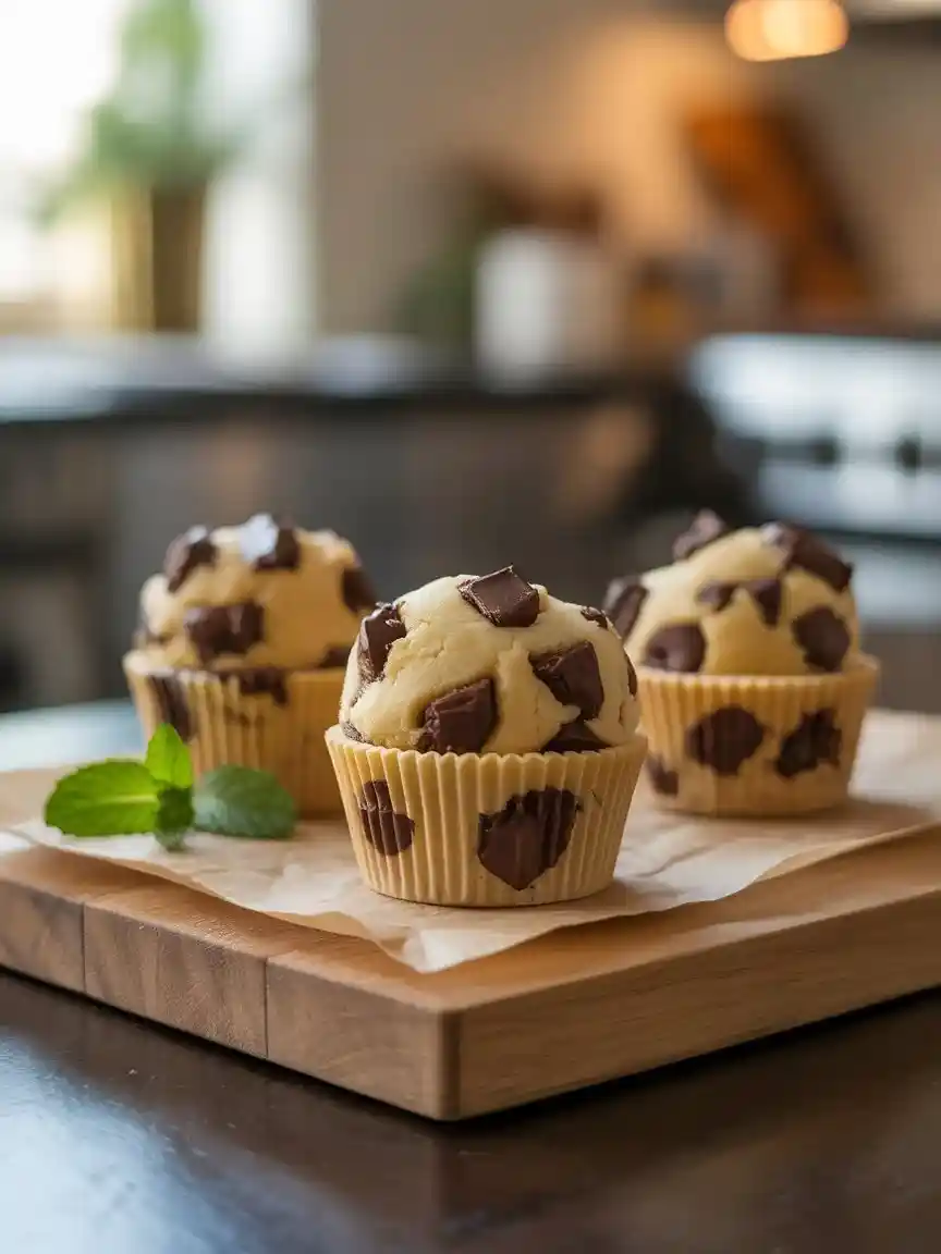 Easy Chocolate Chip Cookie Dough Cups Easy Chocolate Chip Cookie Dough Cups