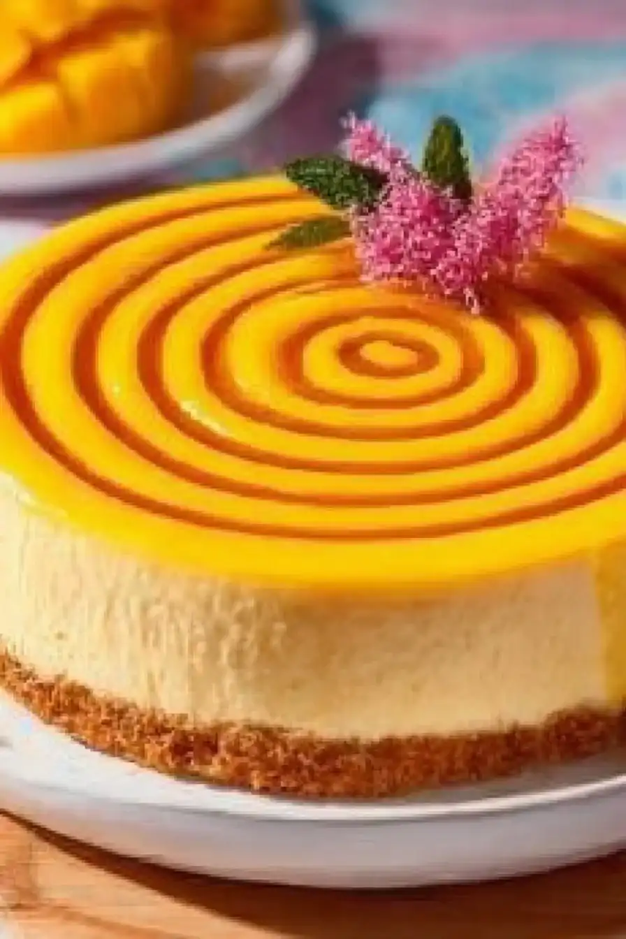 Baked Mango Cheesecake