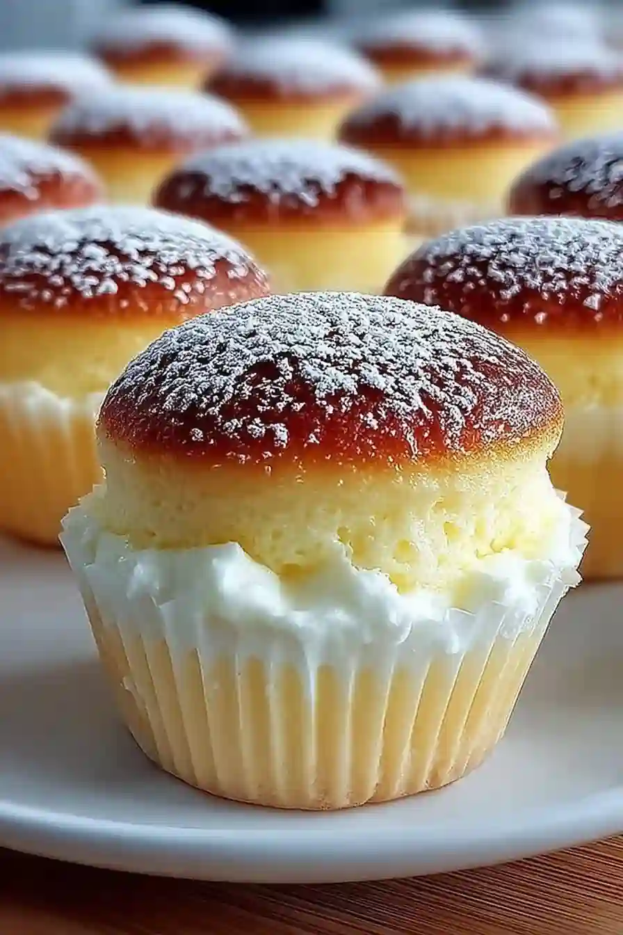 Fluffy Japanese Cotton Cheesecake Cupcakes You Must Try!