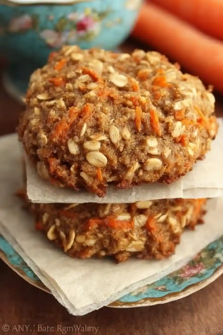 Healthy Carrot Cake Oatmeal Cookies