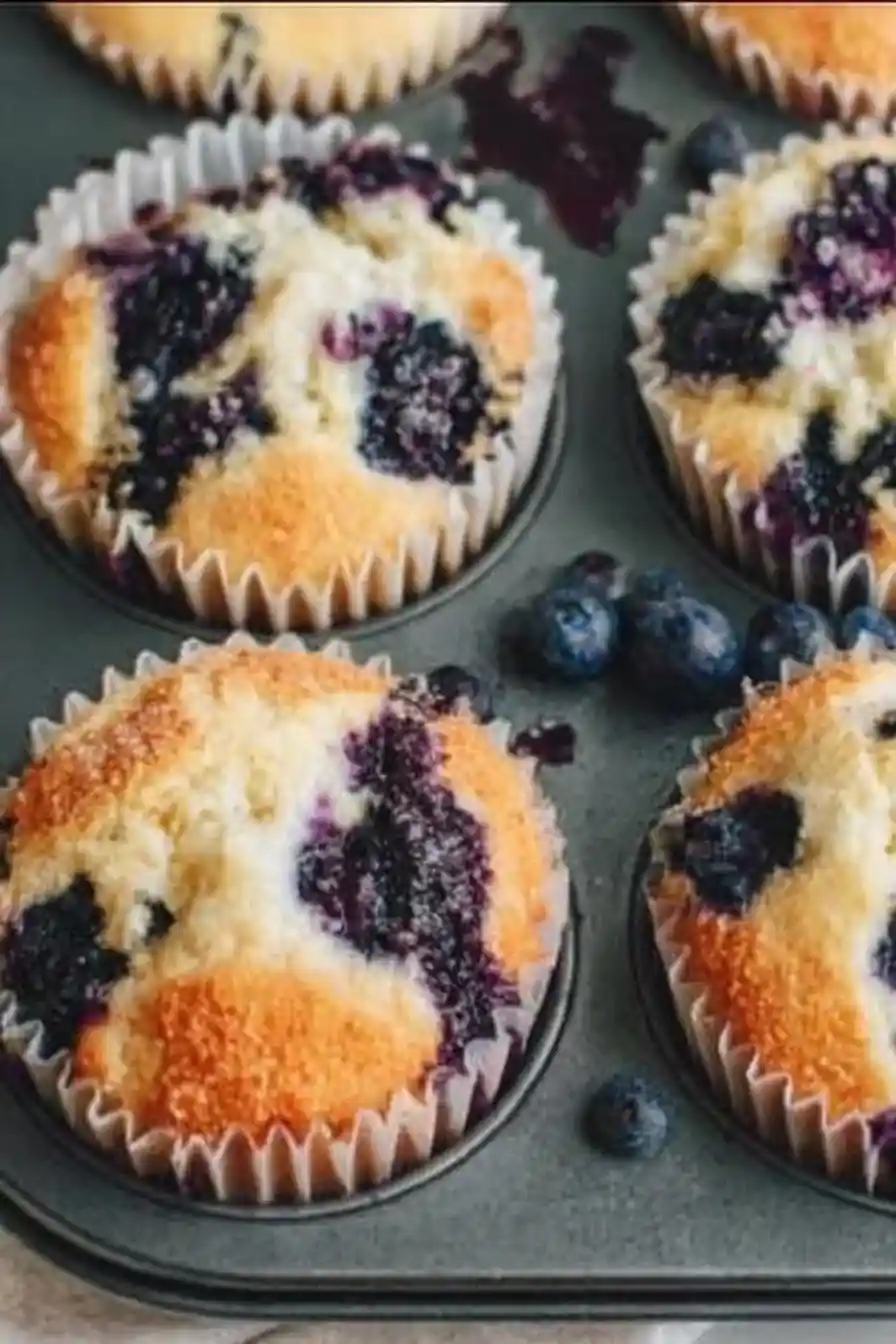 High Protein Cottage Cheese Blueberry Muffins