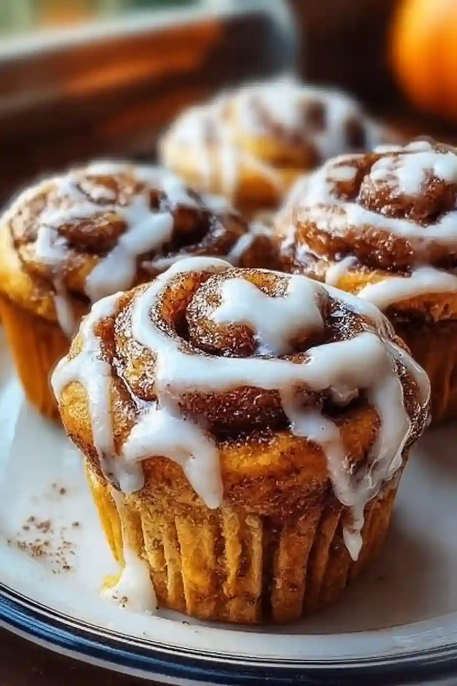 Pumpkin Cinnamon Roll Muffins Pumpkin Cinnamon Roll Muffins