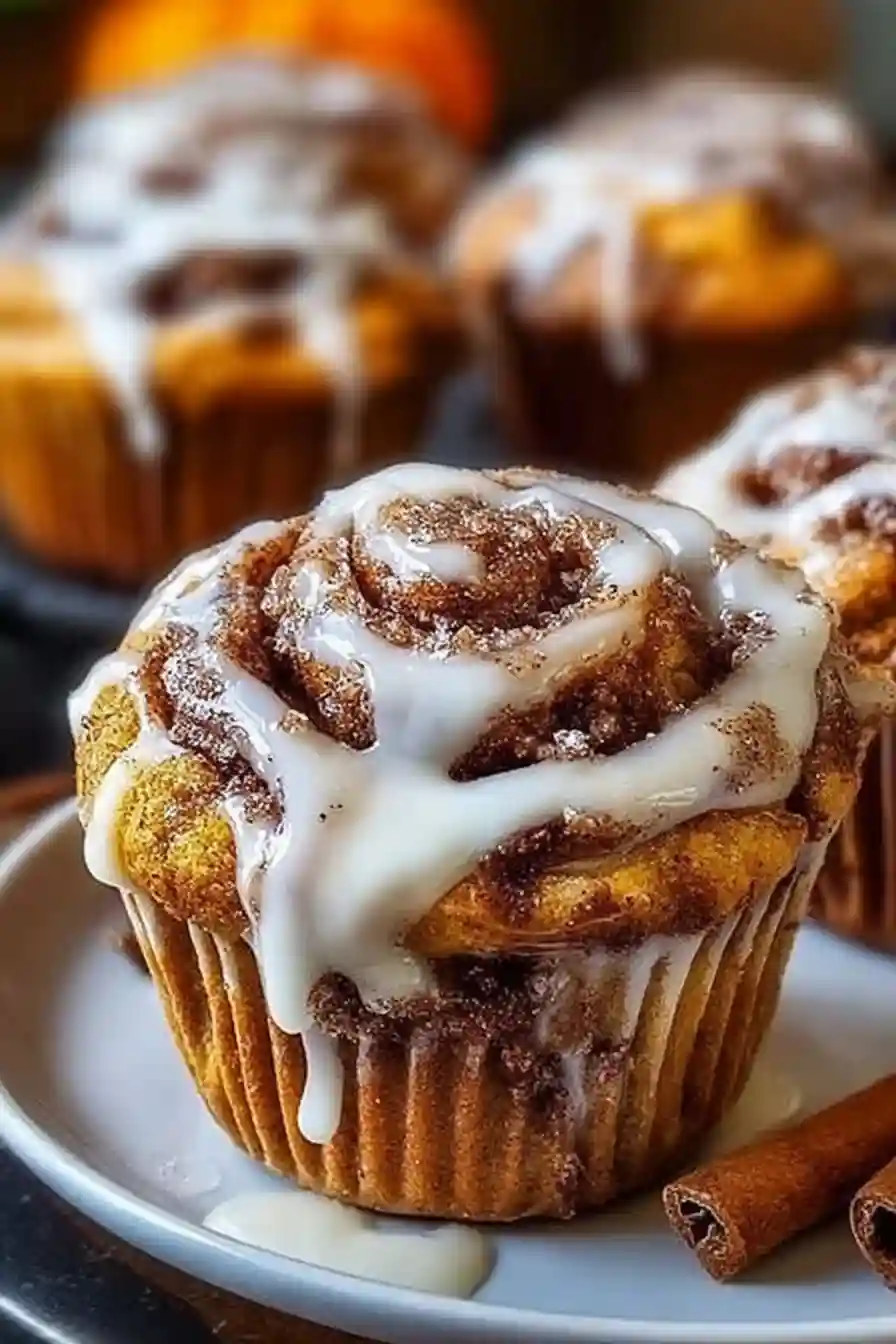 Pumpkin Cinnamon Roll Muffins Pumpkin Cinnamon Roll Muffins