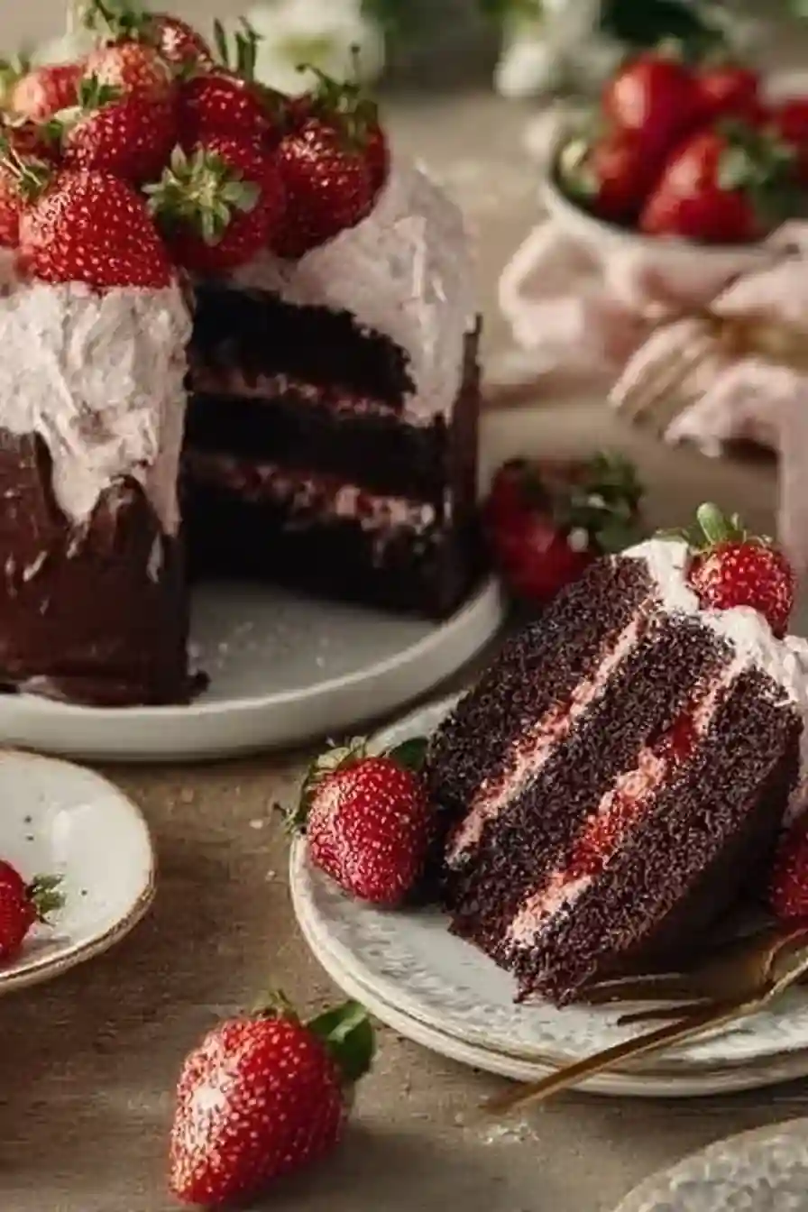 Strawberry Chocolate Cake Strawberry Chocolate Cake