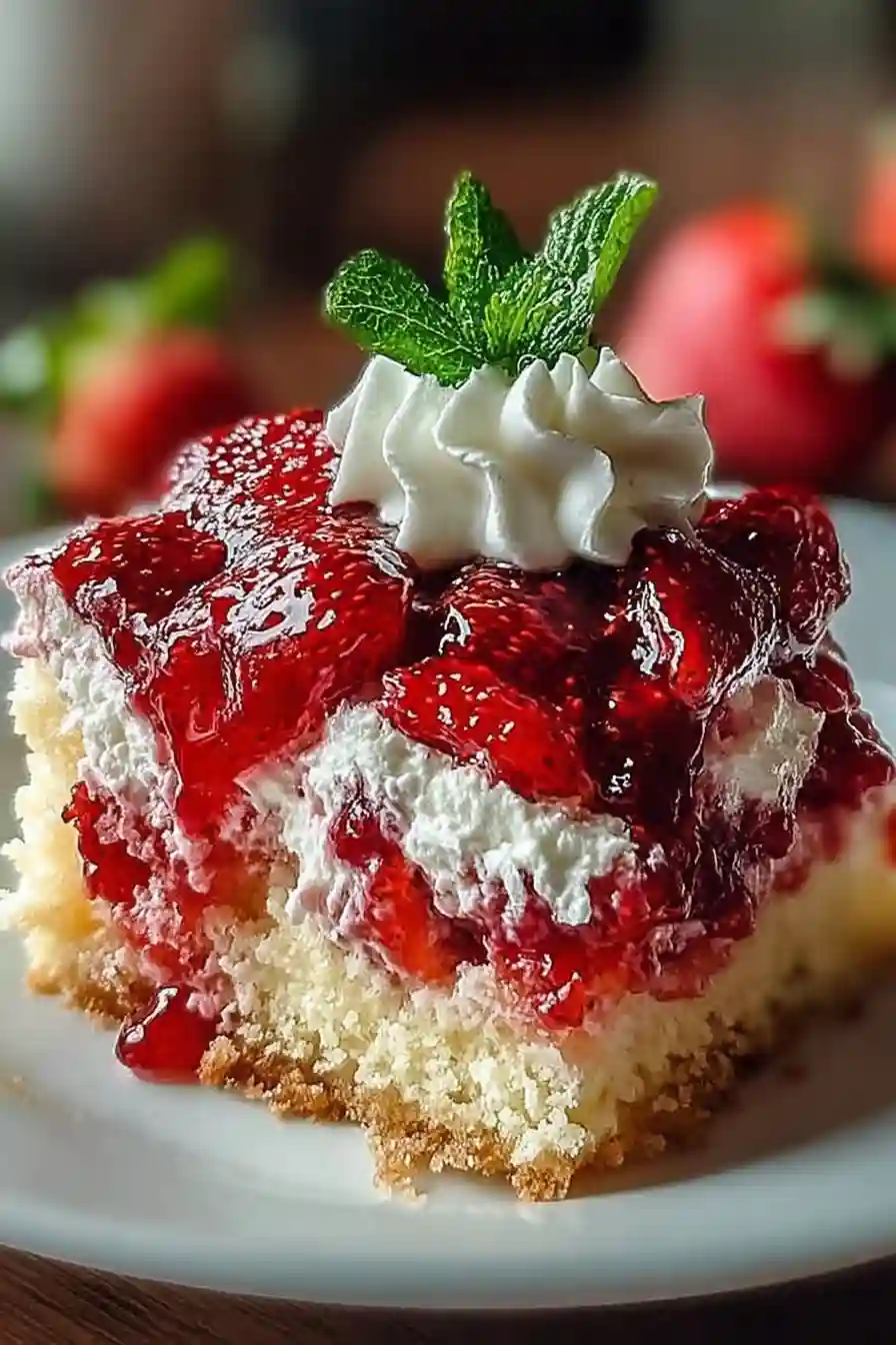 Creamy Strawberry Earthquake Cake Creamy Strawberry Earthquake Cake