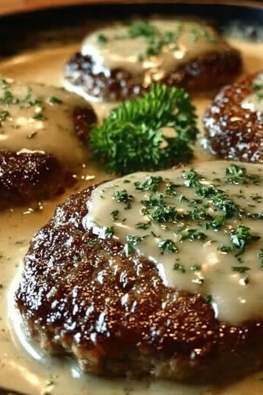 Amish Hamburger Steak Bake Amish Hamburger Steak Bake