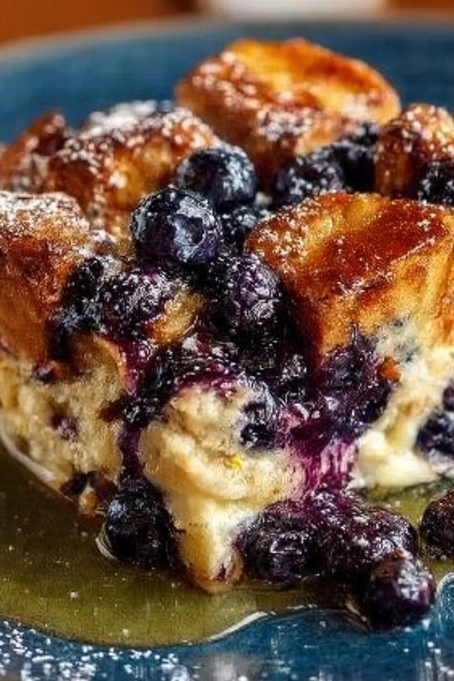 Blueberry Lemon French Toast Casserole