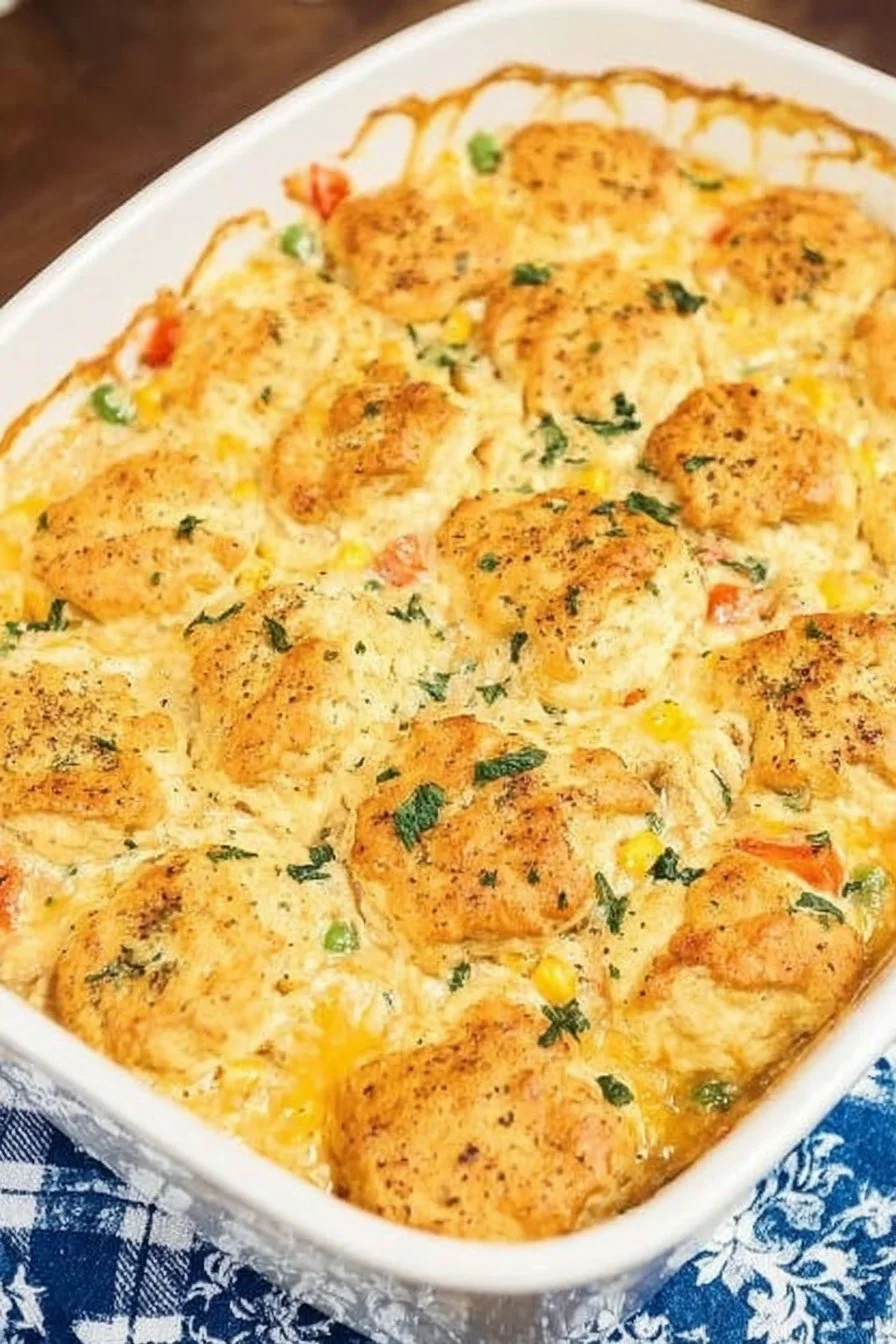 Cheddar Bay Chicken Pot Pie Casserole
