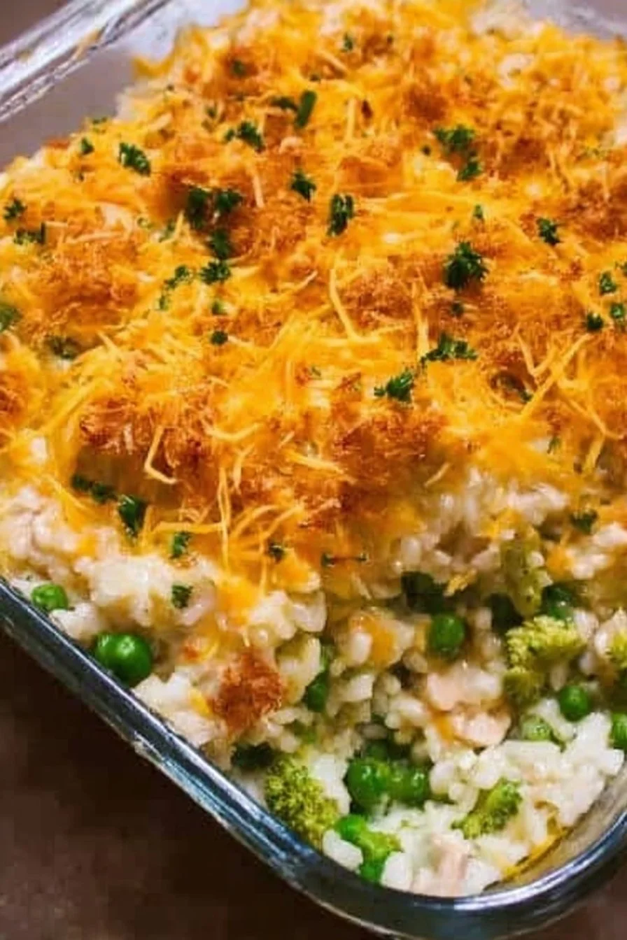 Cheesy Chicken and Broccoli Rice Casserole Cheesy Chicken and Broccoli Rice Casserole