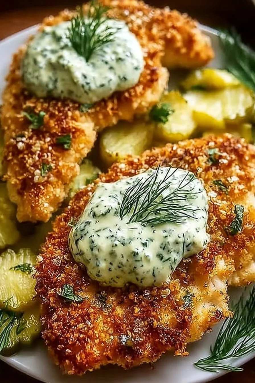 Crispy Dill Pickle Parmesan Chicken Crispy Dill Pickle Parmesan Chicken