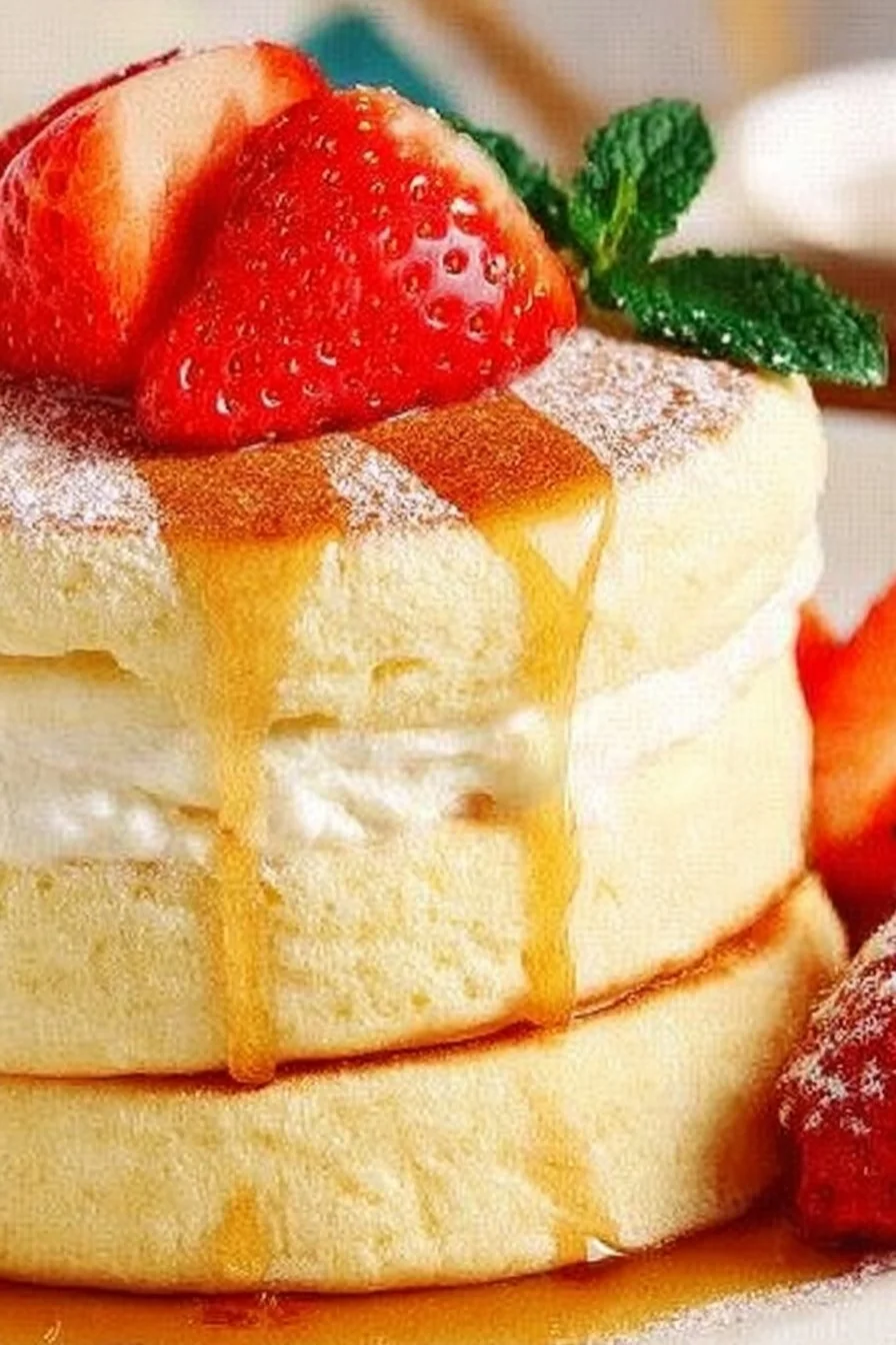 Fluffy Japanese Soufflé Pancakes