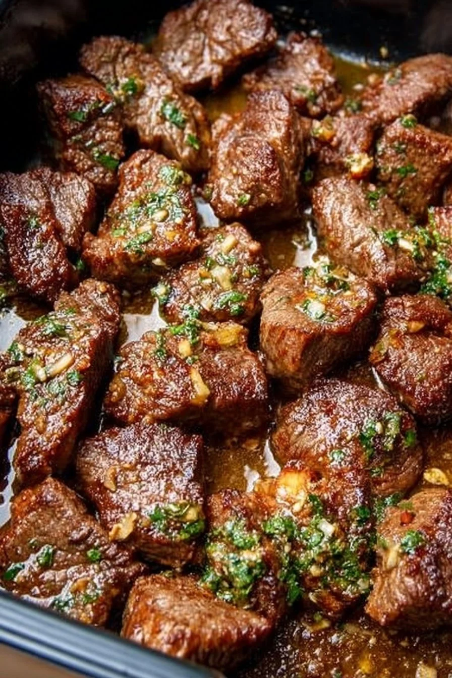 Garlic Butter Air Fryer Steak Bites Garlic Butter Air Fryer Steak Bites
