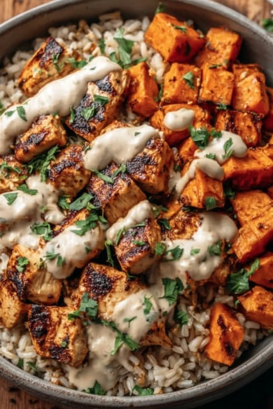 Healthy Chicken & Sweet Potato Rice Bowl Healthy Chicken & Sweet Potato Rice Bowl