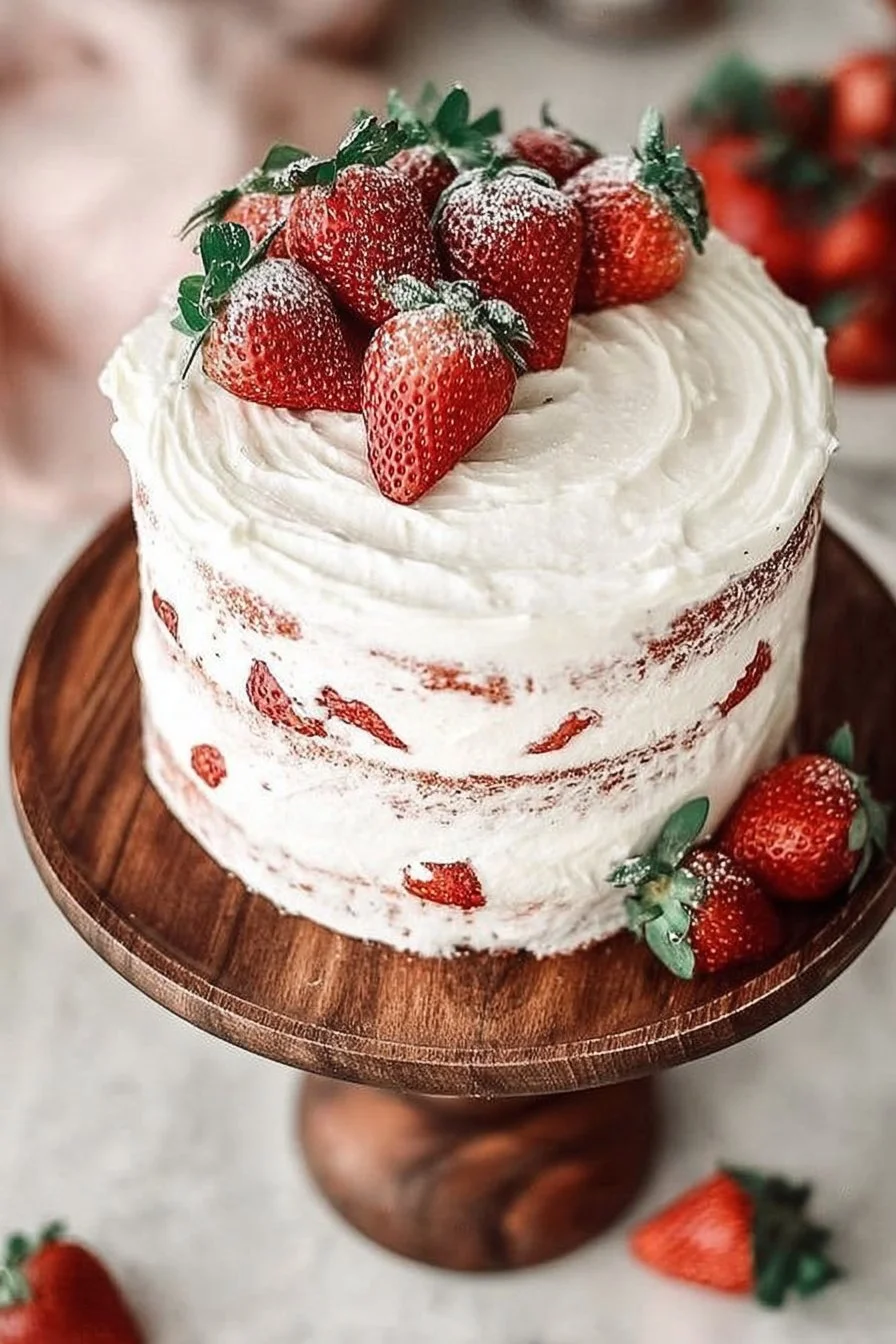 High Altitude Strawberry Shortcake Layer Cake