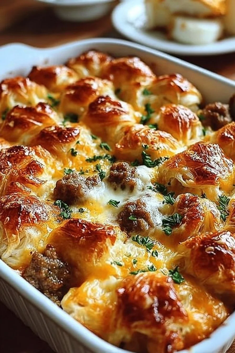Overnight Croissant Breakfast Casserole Overnight Croissant Breakfast Casserole
