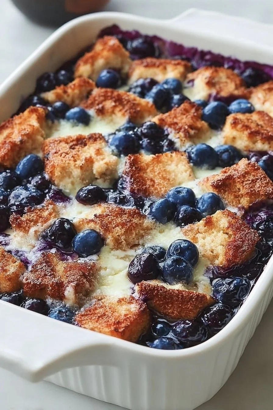 Quick Blueberry French Toast Casserole