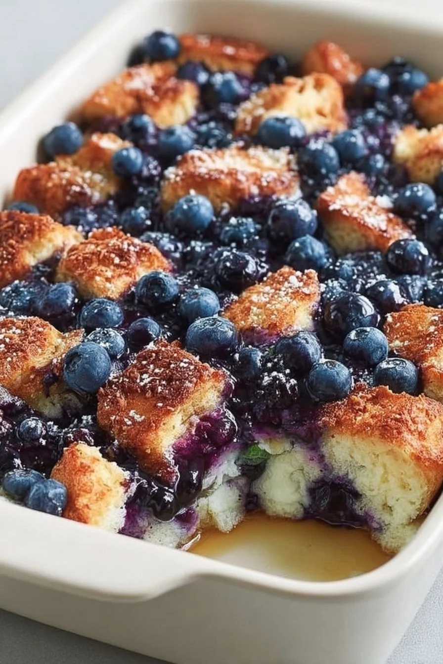 Quick Blueberry French Toast Casserole