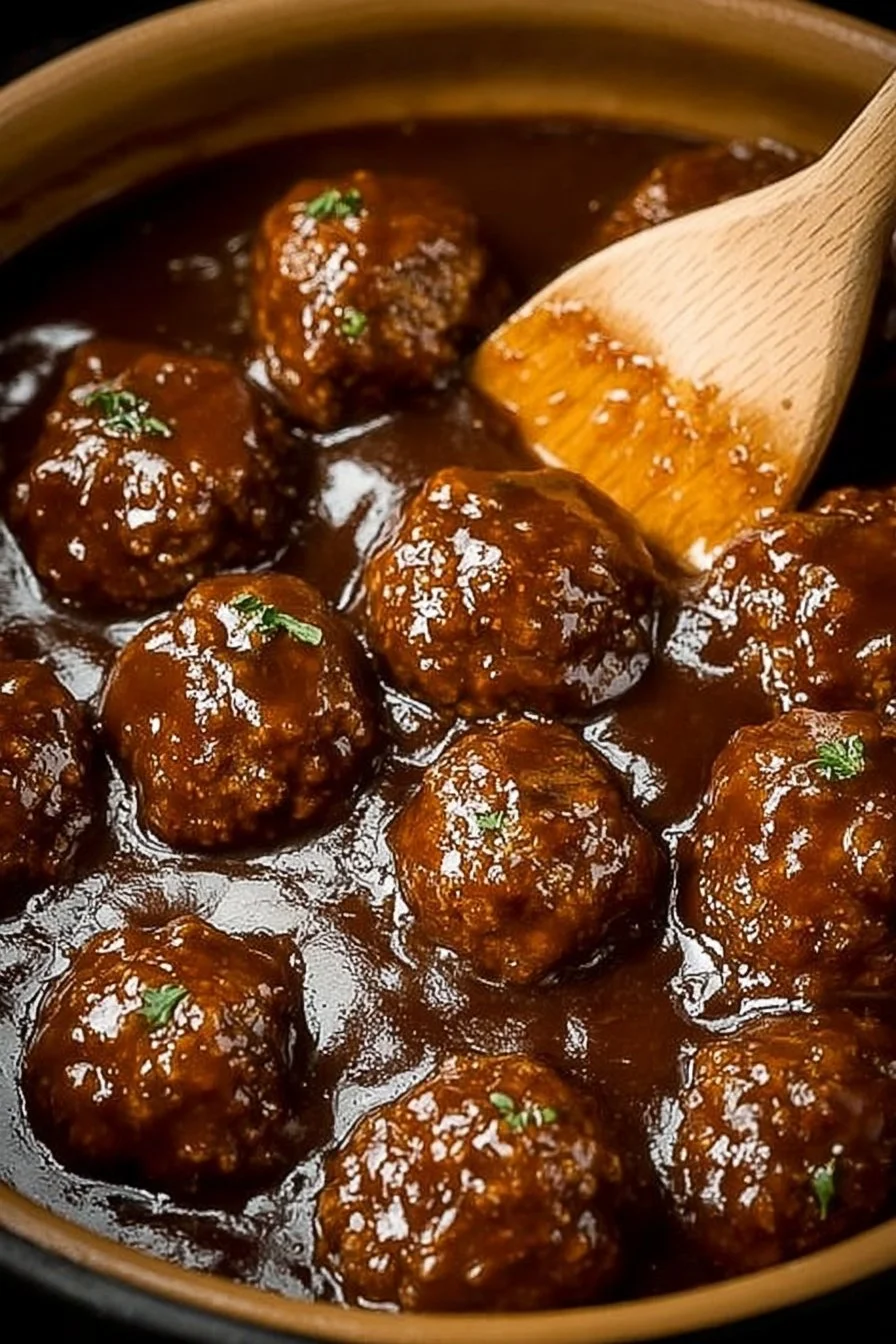 Slow Cooker Salisbury Steak Meatballs