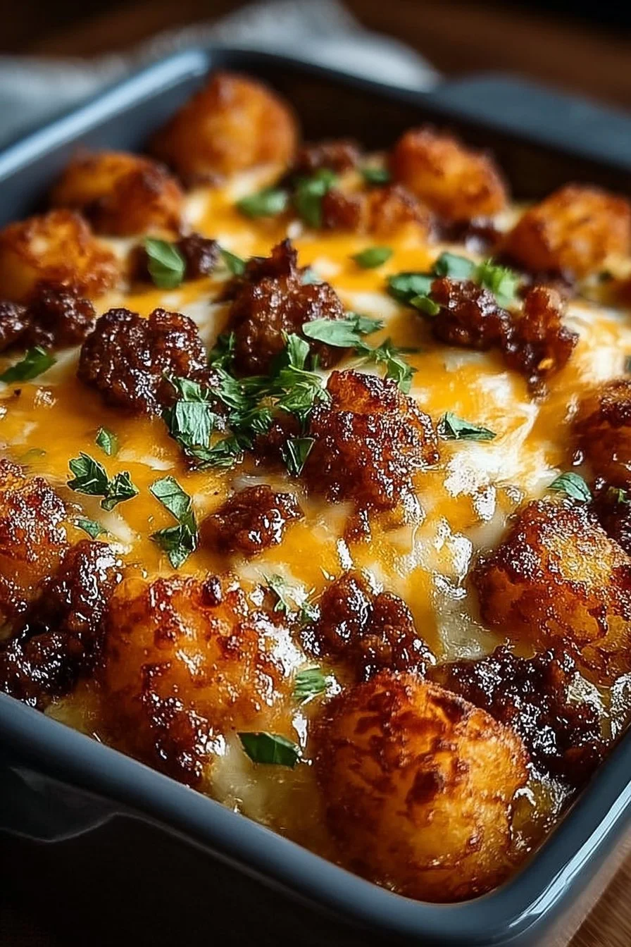 Tater Tot Sausage Breakfast Casserole