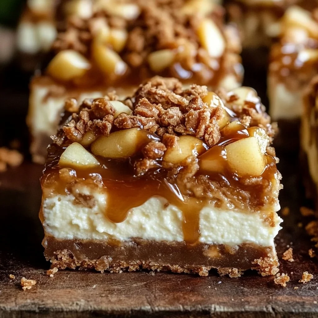 Caramel Apple Cheesecake Bars