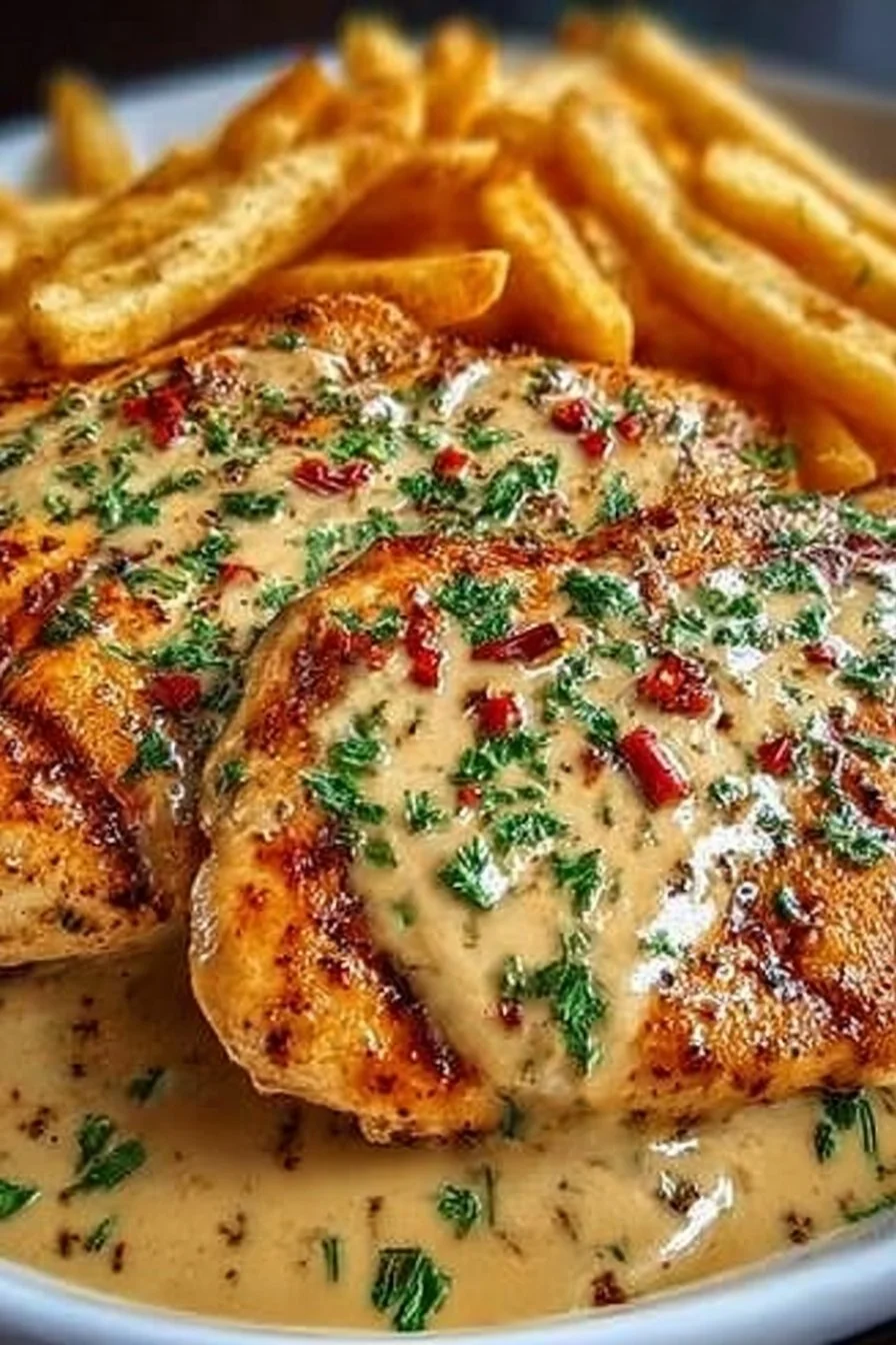 Chicken Fillet in Spicy, Creamy Garlic-Parmesan Sauce