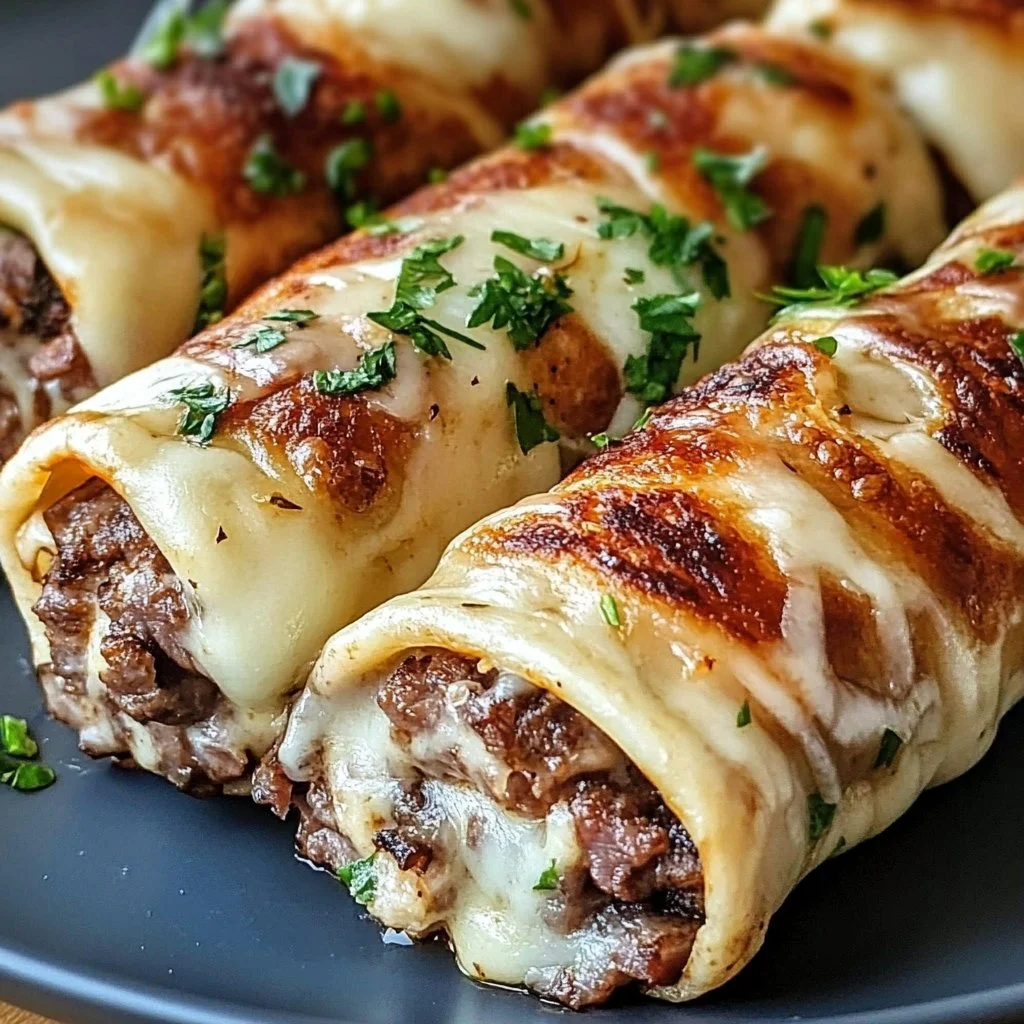Delicious Keto Philly Cheesesteak Roll Ups