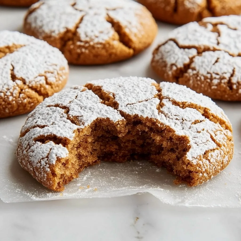Gingerbread Crinkle Cookies
