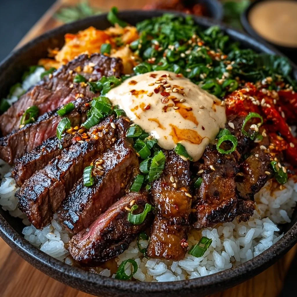 Korean BBQ Steak Rice Bowls