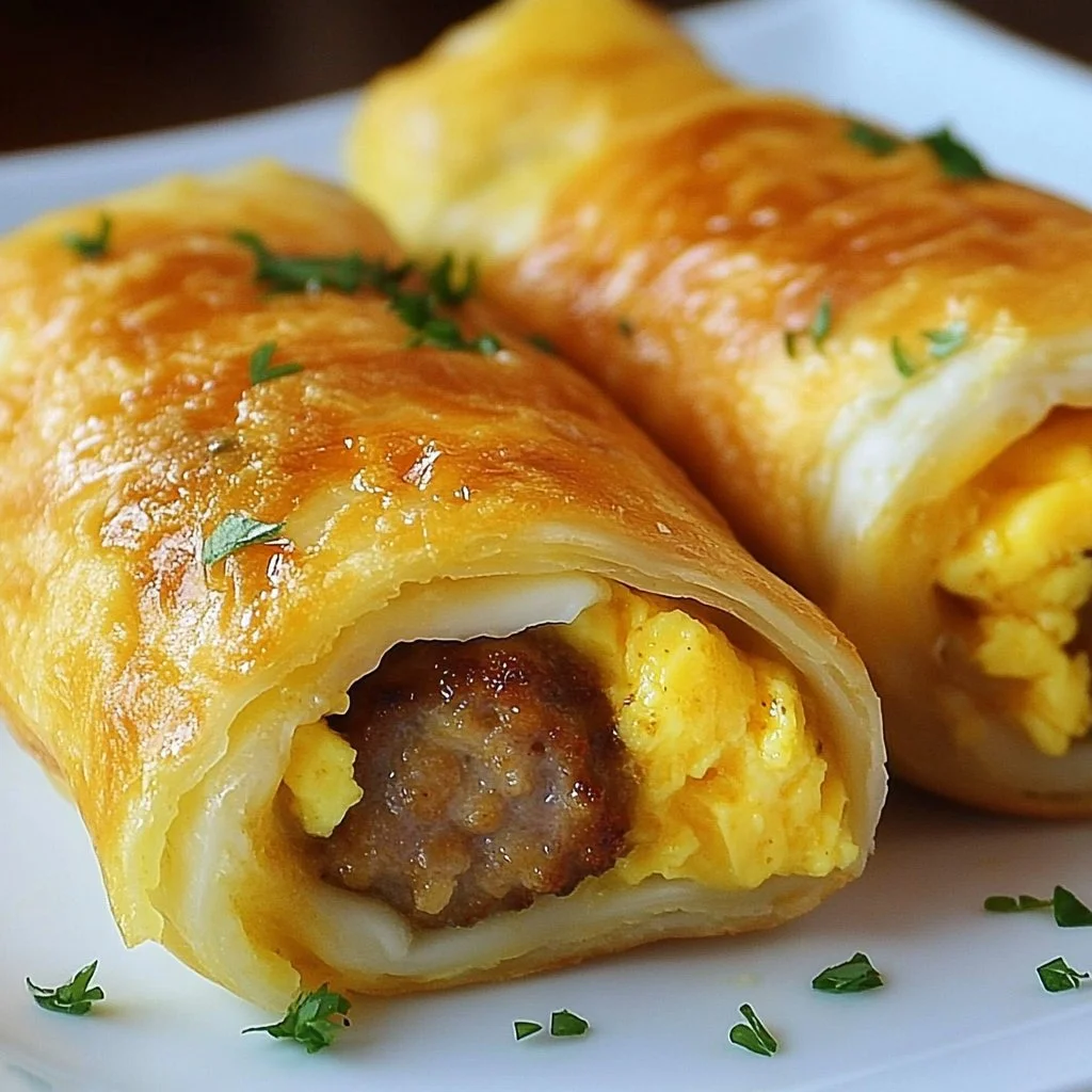 Sausage Egg Breakfast Roll-Ups