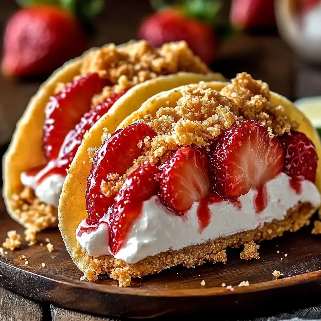 Strawberry Crunch Cheesecake Tacos