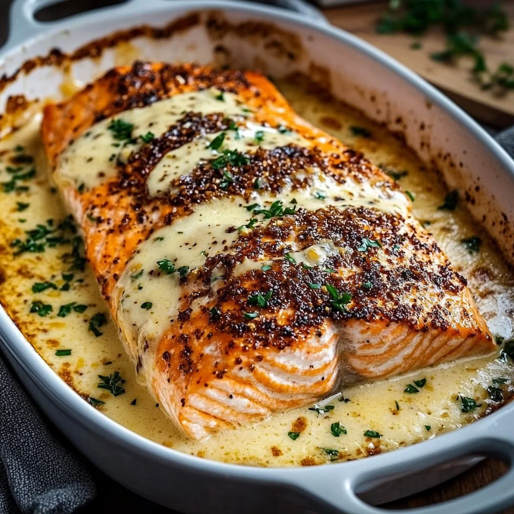 Baked Boursin Salmon
