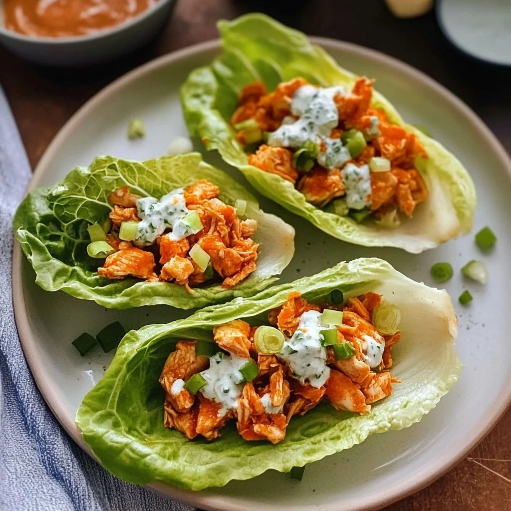 Buffalo Chicken Lettuce Wraps