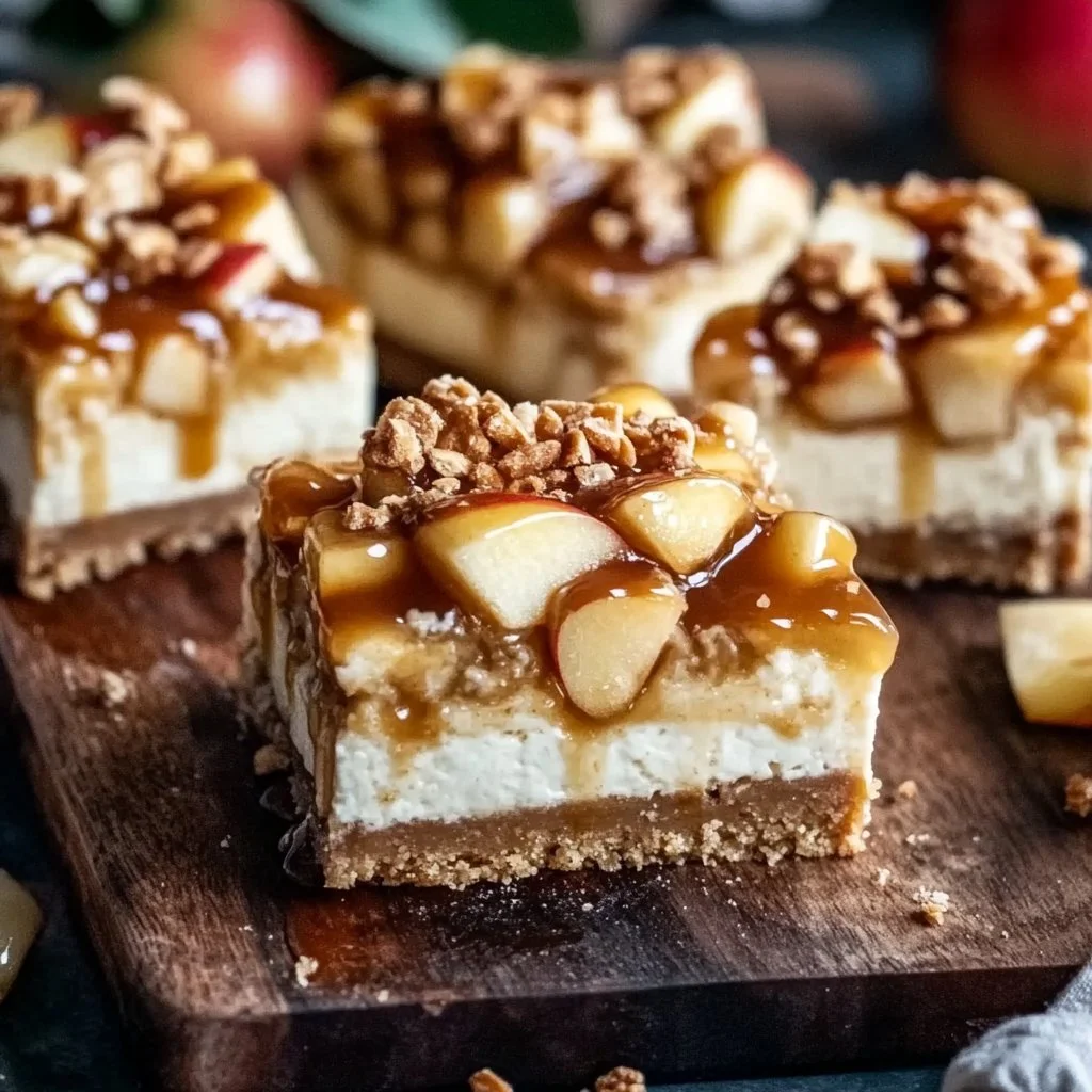 Caramel Apple Cheesecake Bars