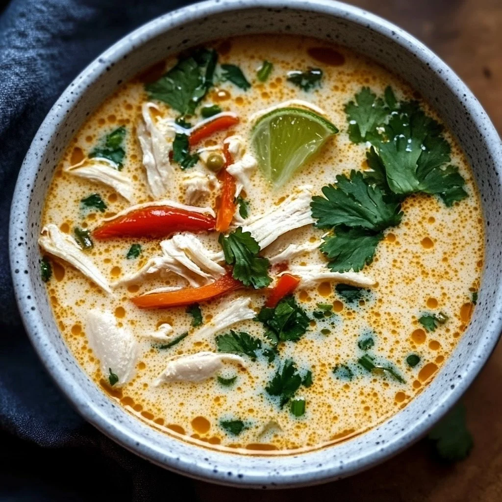 Crockpot Thai Coconut Chicken Soup