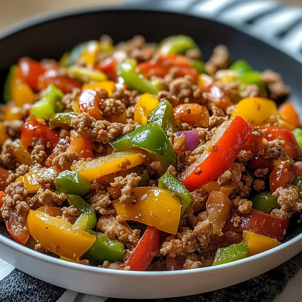 Ground Turkey and Peppers