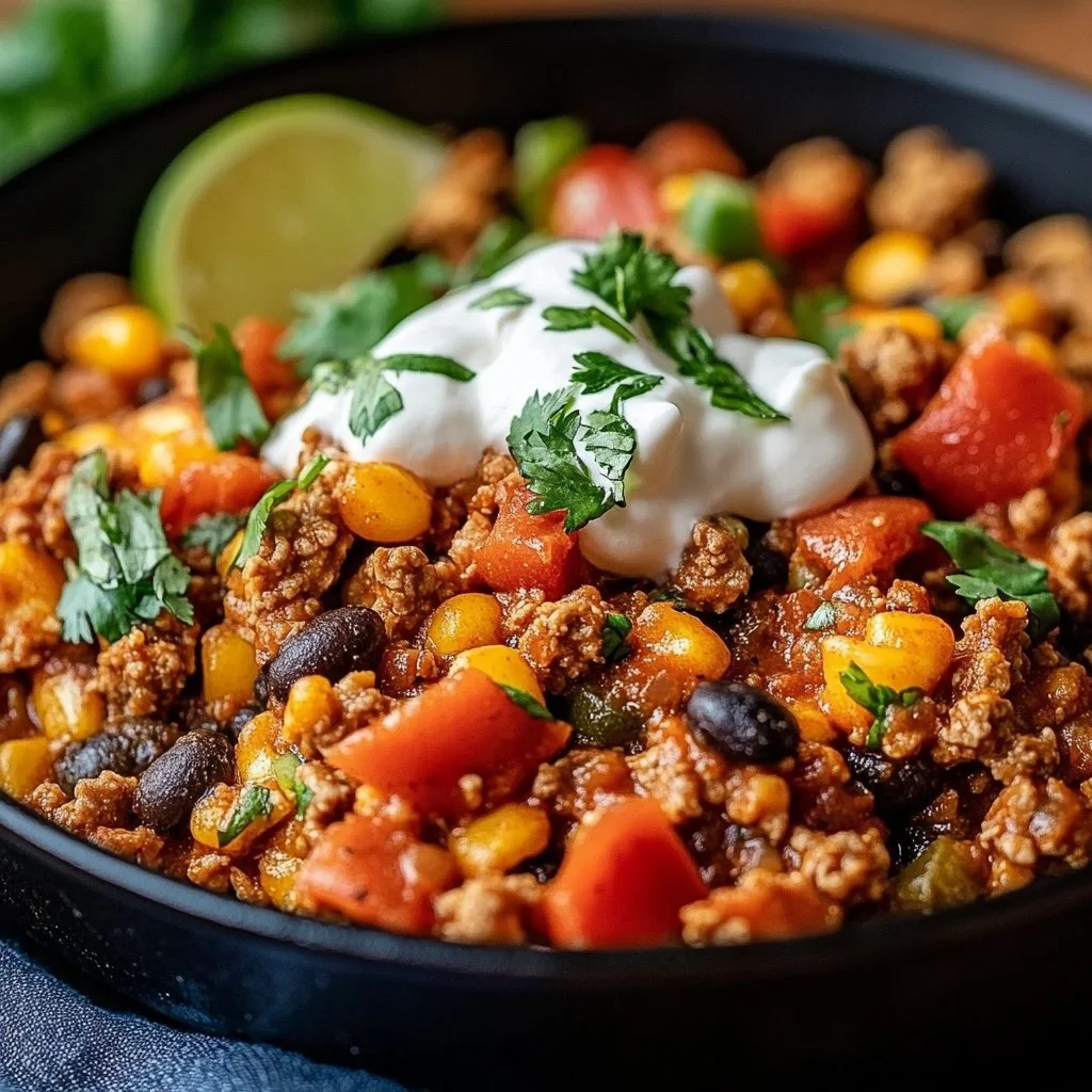 Ground Turkey Taco Skillet
