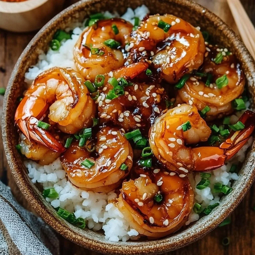 Honey Garlic Shrimp Bowls