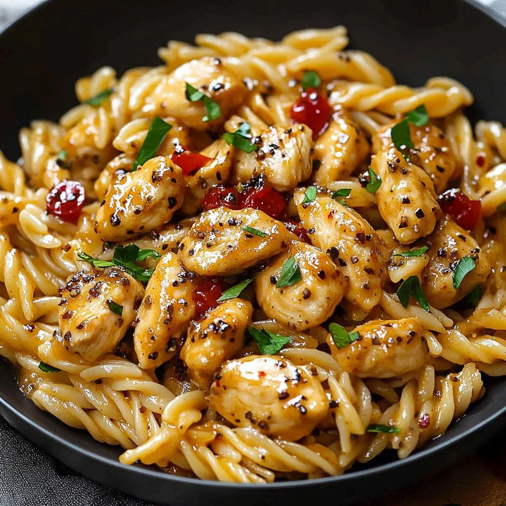 Honey Pepper Chicken Pasta Recipe