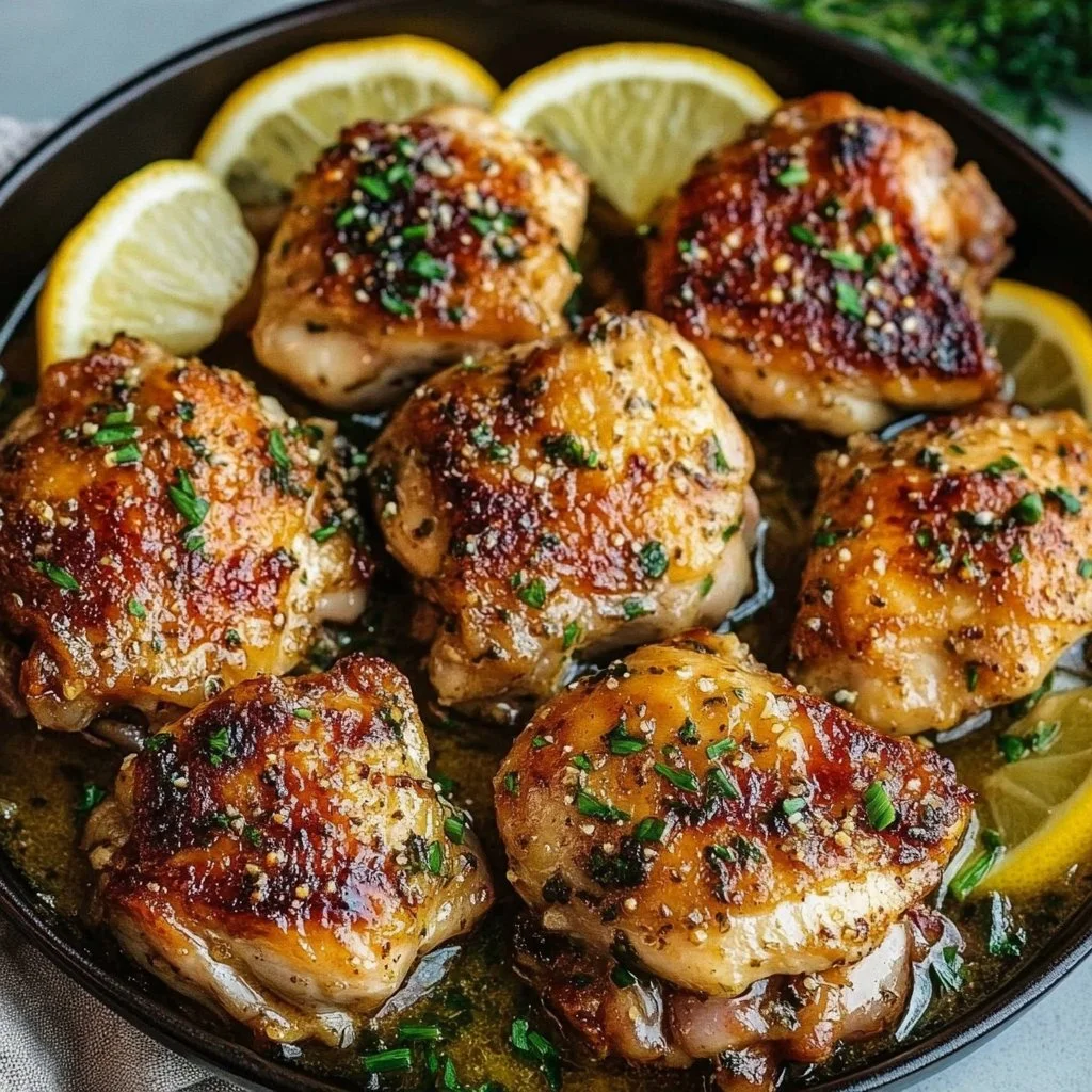 Lemon Garlic Butter Chicken Thighs