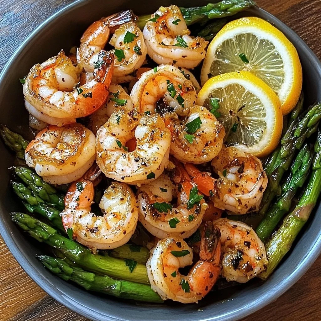 Lemon Garlic Shrimp and Asparagus