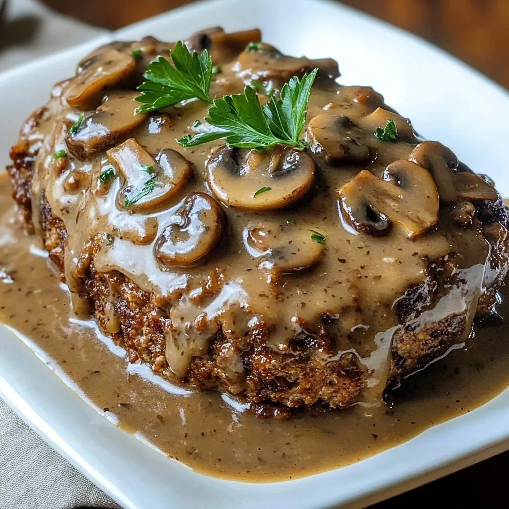 Meatloaf with Mushroom Gravy