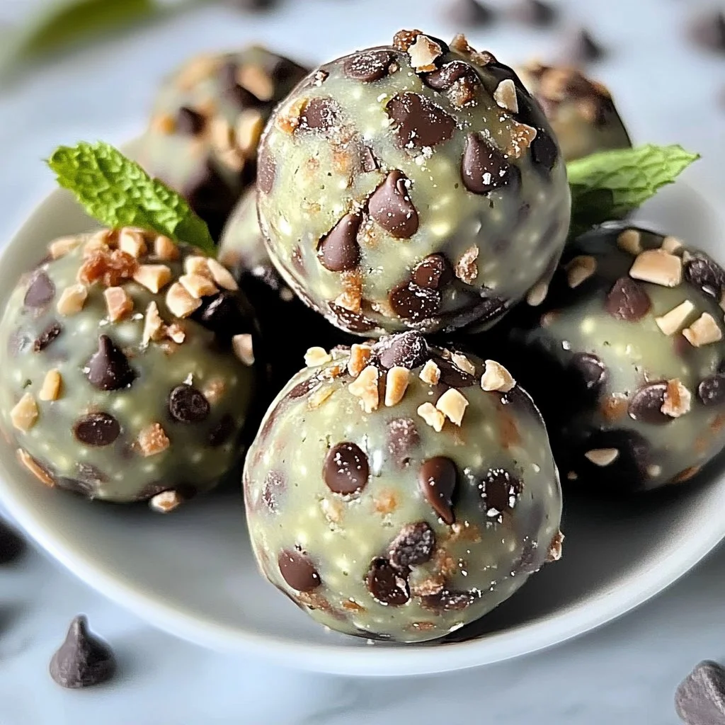 Mint Chocolate Chip Protein Balls