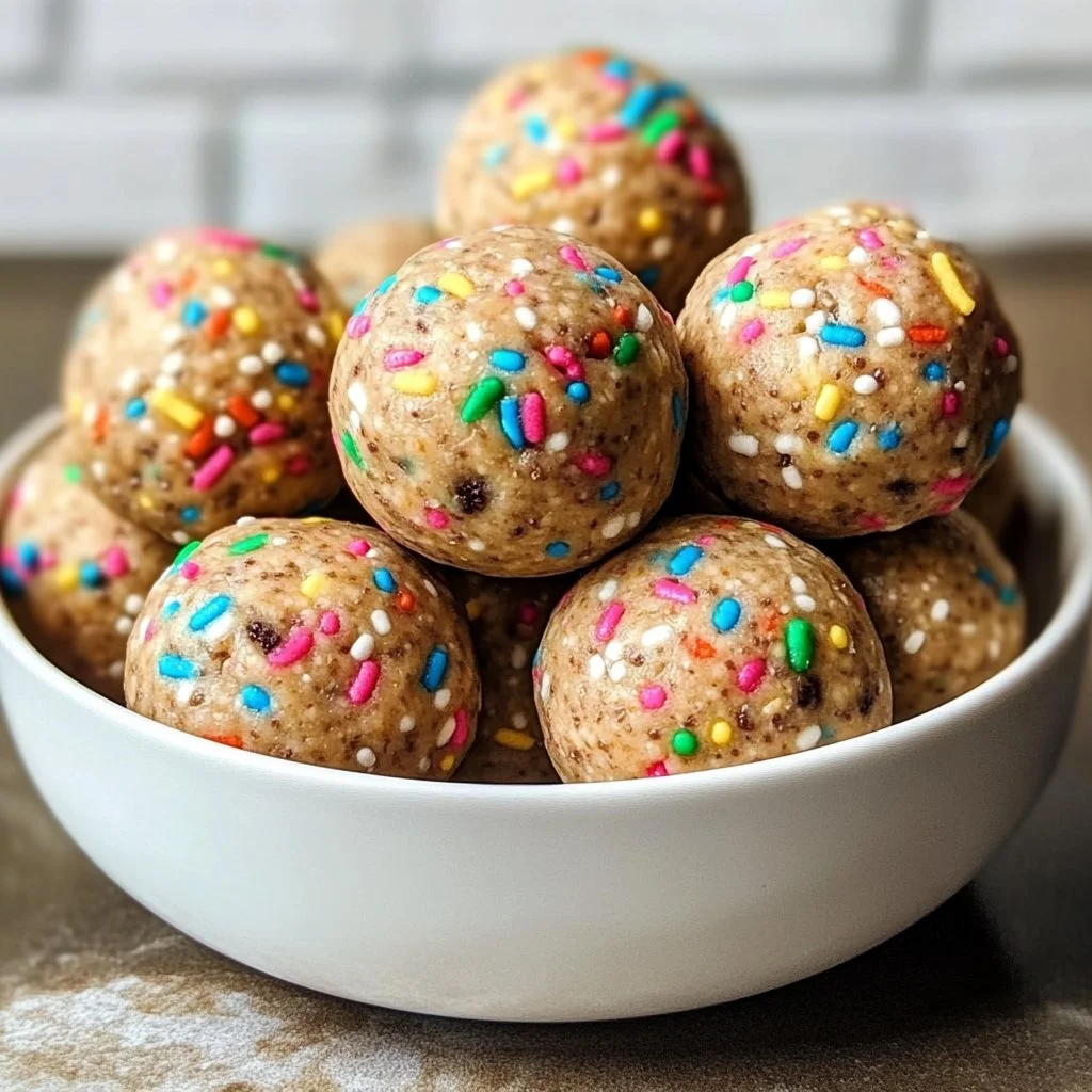 No Bake Cake Batter Protein Balls