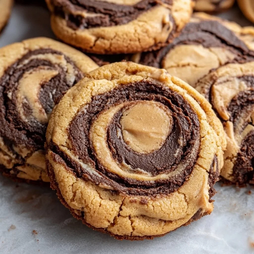 Peanut Butter Brownie Swirl Cookies
