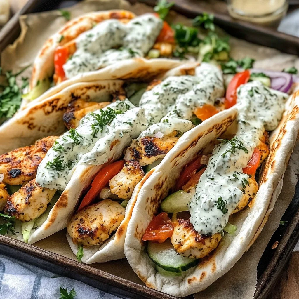Sheet Pan Chicken Pitas with Herby Ranch