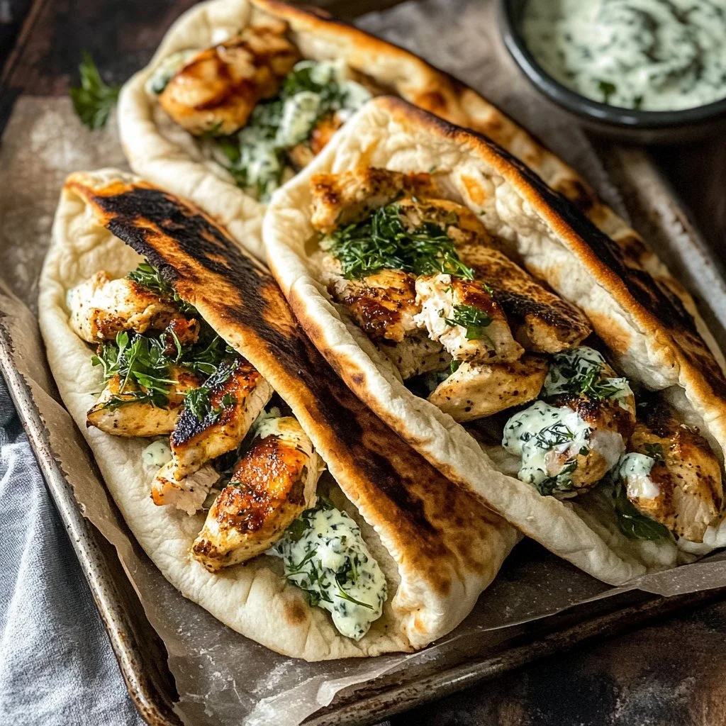 Sheet Pan Chicken Pitas with Herby Ranch