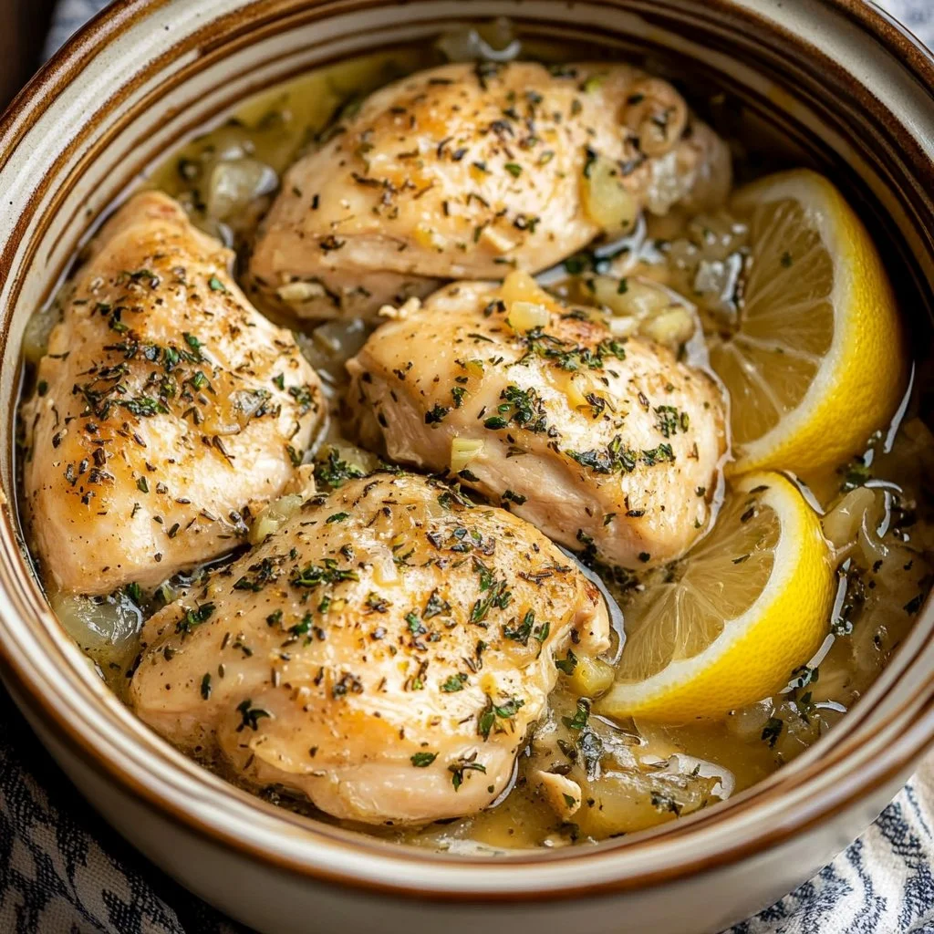 Slow Cooker Lemon Herb Chicken