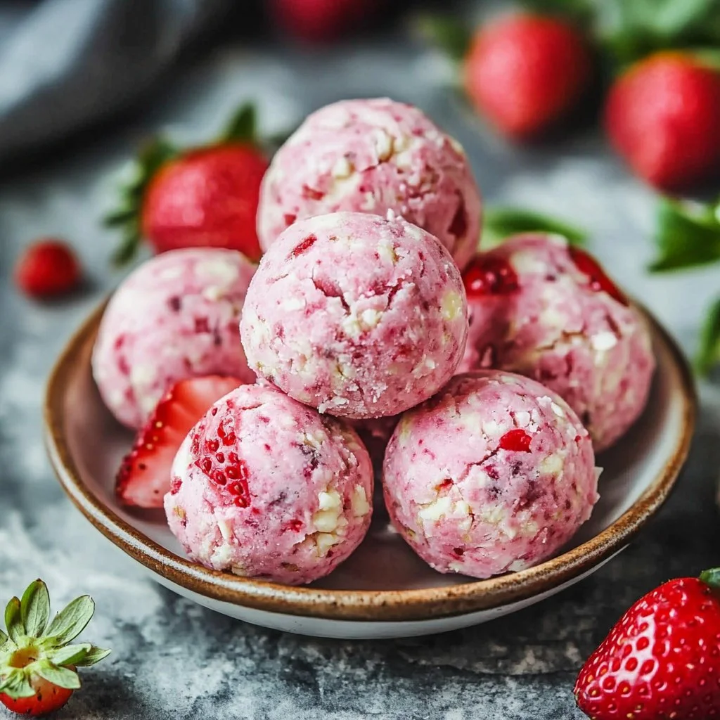 Strawberry Cheesecake Protein Balls – A Guilt-Free, High-Protein Treat